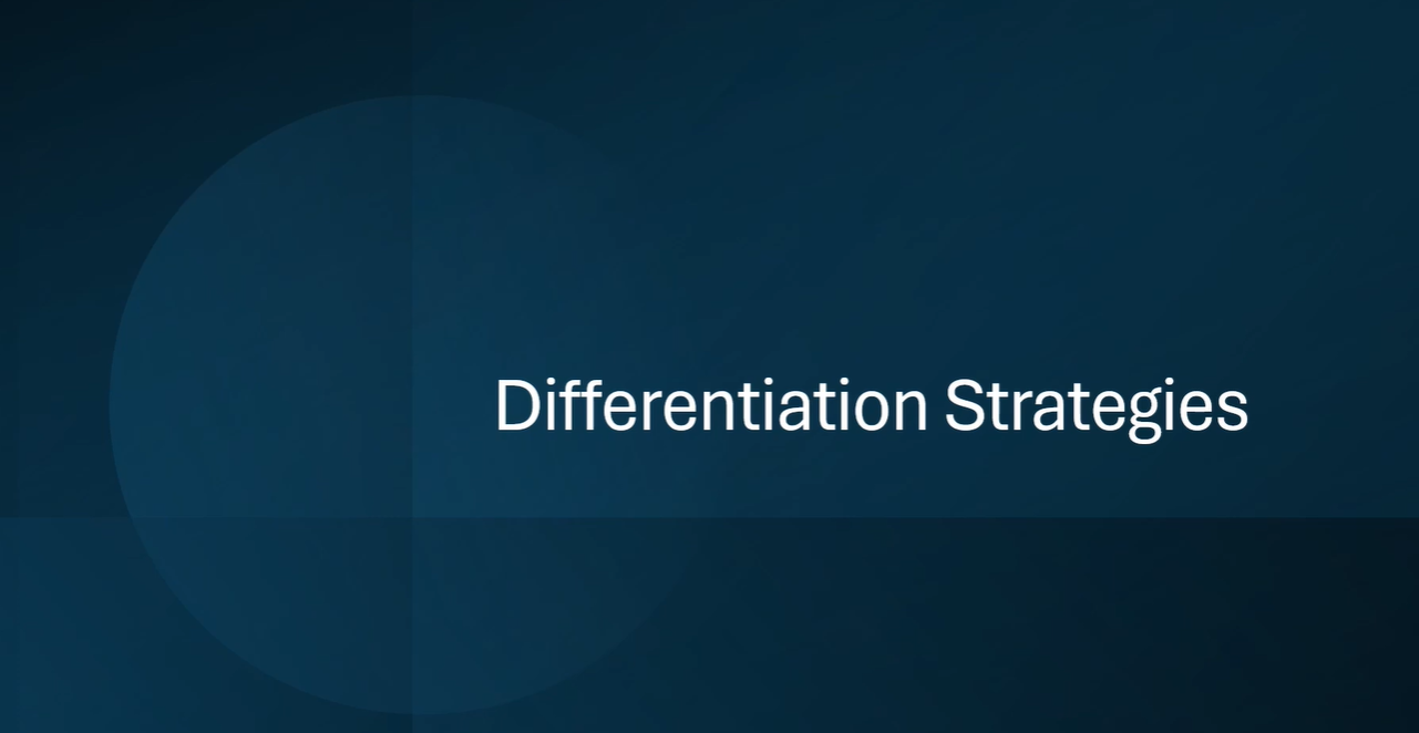 Differentiation Strategies